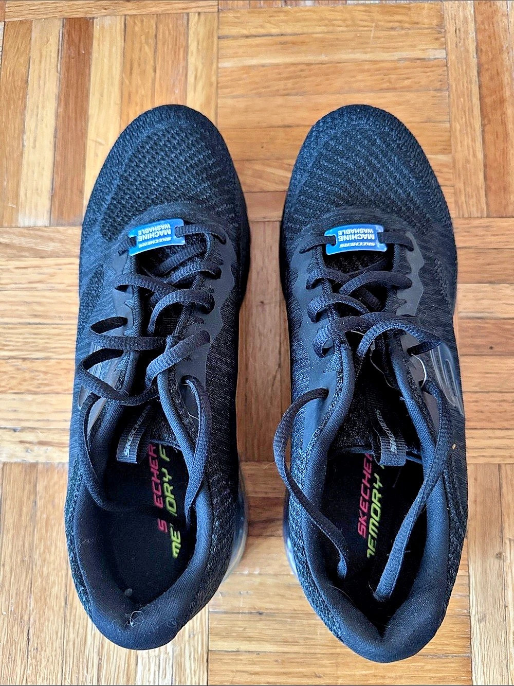 Skechers Skech-Air Sport Black Athletic Shoes US 10
